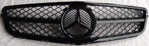 Решетка радиатора для Mercedes-Benz C-класс W204 2006-14. АМГ черная