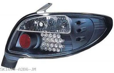Фонари для Peugeot 206 1998-05,кроме купеобразного кабриолета. Светодиодные, черные