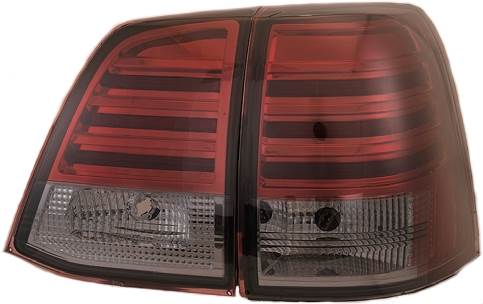 Фонари для Toyota Land Cruiser 200 2007-12. Красные, тонированные