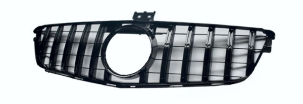 Решетка радиатора для Mercedes-Benz W204 06-14. стиль ГТ, черная