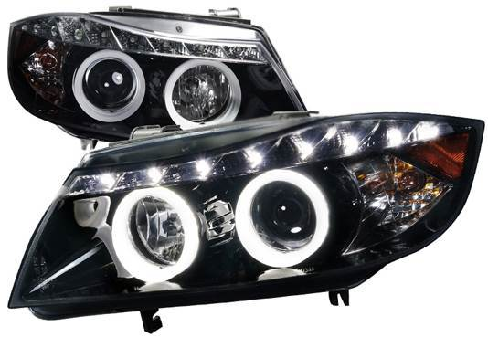 Комплект фар для BMW E90, E91 2005-08. Черные