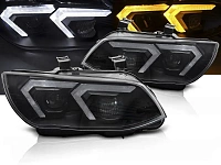 Комплект фар для BMW E92 2010-13 под штатный БИ-ксенон. Черные