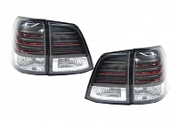 Фонари для Toyota Land Cruiser 200 2007-12. Черные