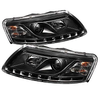 Комплект фар для Audi A6 4F. Черные