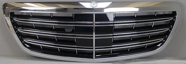 Решетка радиатора для Mercedes-Benz W222 АМГ. S65 стиль, черная, хром
