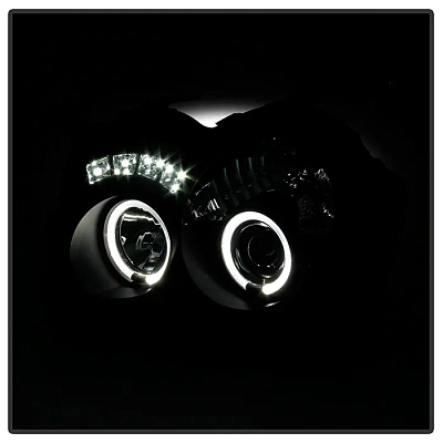 Комплект фар для Grand Cherokee 2008-10. Черные, ангельские глазки