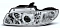 Комплект фар для Dodge Caravan, Grand Caravan 1996-00, Chrysler Town & Country 1996-97 Chrysler Voyager 2000. Хром, ангельские глазки