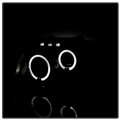 Комплект фар для Ford Expedition 2003-2006 ангельские глазки. Черные