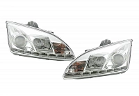 Комплект фар для Ford Focus 2 до 2008. Хром