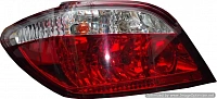 Фонари для Peugeot 307. Красные, хром