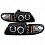 Комплект фар для Dodge Caravan, Grand Caravan 1996-00, Chrysler Town & Country 1996-97 Chrysler Voyager 2000. Черные, ангельские глазки