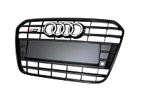 Решетка радиатора для Audi A6 4G. S6 стиль, черная