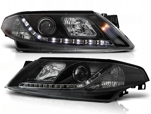 Комплект фар для Renault Lagona 2 2001-05. Черные Комплект фар для Renault Lagona 2 2001-05. Черные