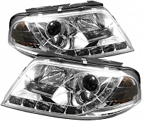 Комплект фар для VW Passat B5+. Хром