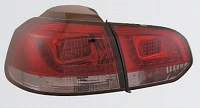 Фонари для VW Golf 6. Светодиодные, красные, тонированные