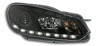 Комплект фар для VW Golf 6. Черные