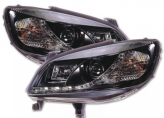 Комплект фар для Opel Zafira A 1999-05. Черные Комплект фар для Opel Zafira A 1999-05. Черные