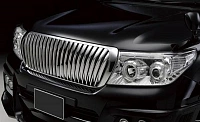 Решетка радиатора для Toyota Land Cruiser 200 2007-12. Хром, вертикальная
