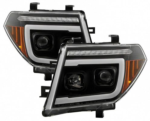 Комплект фар Nissan Pathfinder, Frontier 2005-10. Черные Комплект фар Nissan Pathfinder, Frontier 2005-10. Черные