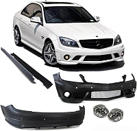 Комплект обвеса Mercedes-Benz W204 C-класс 2007-2011 АМГ C63 стиль.