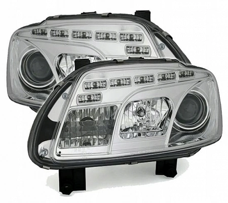Комплект фар для VW Caddy 2005-. Хром Комплект фар для VW Caddy 2005-. Хром