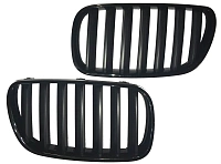 Решетки радиатора для BMW X3 E83 2007-11. Черные, М-Перфоманс стиль