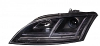 Комплект фар для Audi TT 2006-10 под штатный БИ-ксенон. Черные