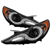 Комплект фар для Hyundai Sonata 2010-14. Черные
