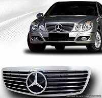 Решетка радиатора для Mercedes-Benz E-класс W211 2002-06. Спорт стиль