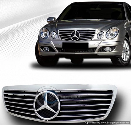Решетка радиатора для Mercedes-Benz E-класс W211 2002-06. Спорт стиль
