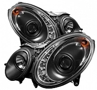 Комплект фар для Mercedes-Benz W211 2002-05 под ксенон. Черные