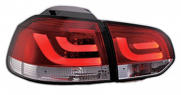Фонари для VW Golf 6. Светодиодные, красные, V2 стиль