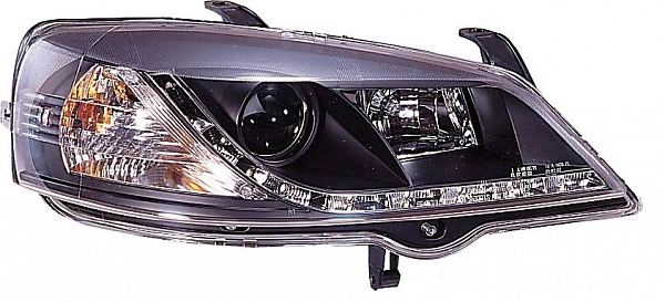 Комплект фар для Opel Astra G. Черные