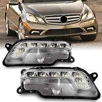 Ходовые огни DRL для Mercedes-Benz W212 в АМГ бампер.