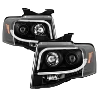 Комплект фар для Ford Expedition 2007-2013, CCFL-габарит. Черные
