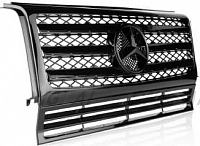Решетка радиатора для Mercedes-Benz G-класс W463 1990-13. АМГ стиль, черная