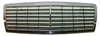 Решетка радиатора для Mercedes-Benz W202. Авангард. Черная, хром