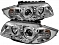 Комплект фар для BMW 1 E87, E81 2004-11. Хром, ангельские глазки