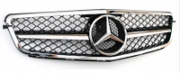 Решетка радиатора для Mercedes-Benz W204 C-класс 2006-14. АМГ, хром