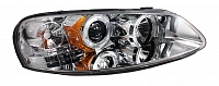 Комплект фар для Dodge Stratus седан 2001-05, Chrysler Sebring седан 2001-03. Хром, ангельские глазки