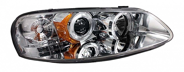 Комплект фар для Dodge Stratus седан 2001-05, Chrysler Sebring седан 2001-03. Хром, ангельские глазки