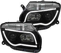 Комплект фар для Renault Duster, 2011-15. Черные