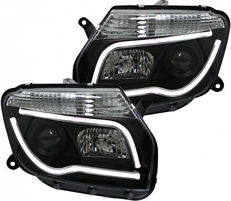 Комплект фар для Renault Duster, 2011-15. Черные