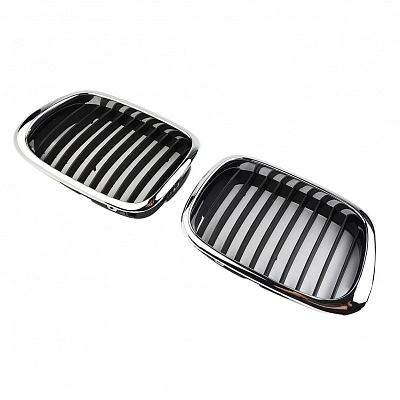 Решетки радиатора для BMW E39. Черные, хром