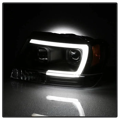 Комплект фар для Jeep Grand Cherokee 1999-04. Чёрные Комплект фар для Jeep Grand Cherokee 1999-04. Чёрные