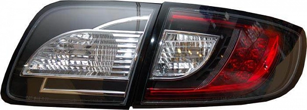 Фонари для Mazda 3 Sedan до 2008. Светодиодные, черные