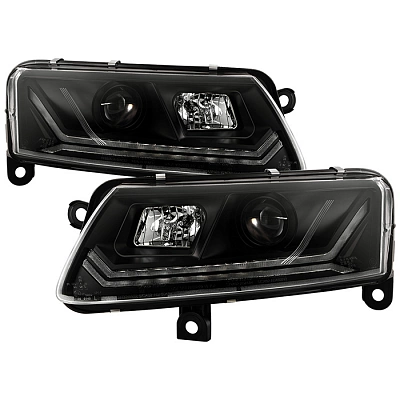 Комплект фар для Audi A6 C6 4F 2008-11 под ксенон. Черные