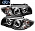 Комплект фар для BMW 1 E87, E81 2004-11. Черные, ангельские глазки