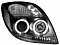 Комплект фар для Toyota Yaris 2005-08. Черные, ангельские глазки