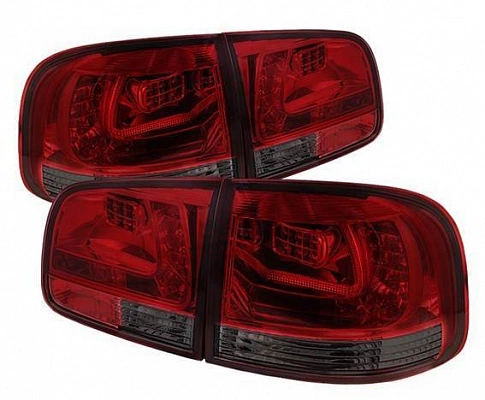 Фонари для VW Touareg 2003-10. Светодиодные, красные, тонированные